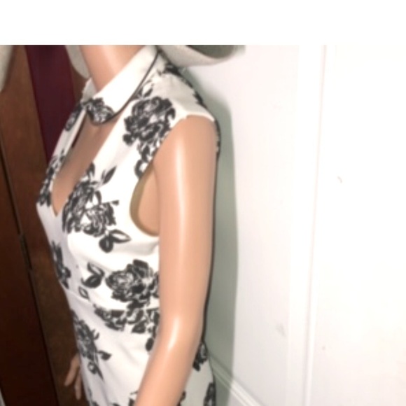 Trixxi white dress with black floral design - Picture 5 of 9